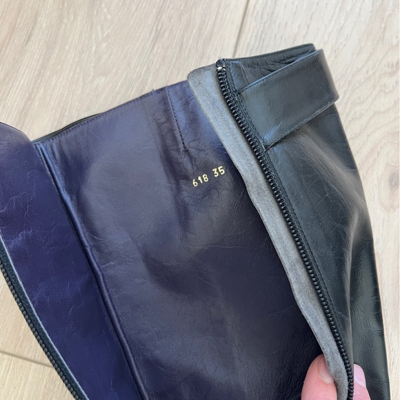 PURA LOPEZ black pointed witchy biker boots 35 - Picture 4 of 8